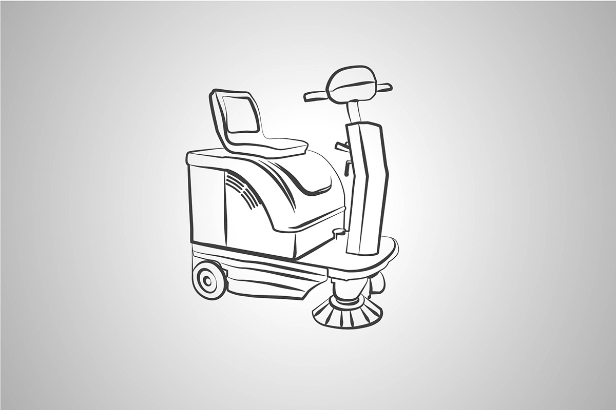 Aufsitz-Kehrmaschine zum Mieten